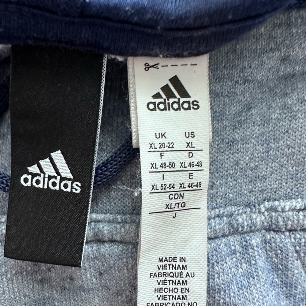 Adidas Womens Athletics sport-2-street Blue Pullover Hoodie Size X-Large - Picture 3 of 10